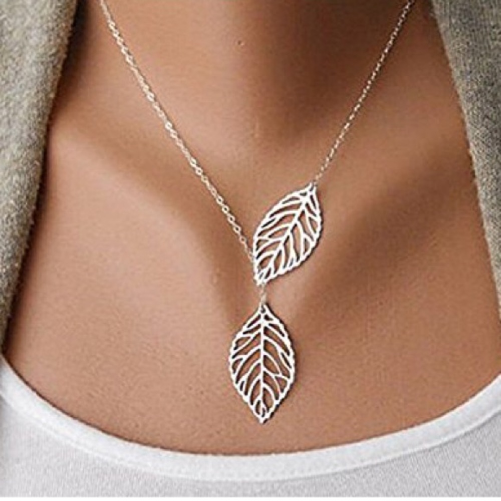 Chic Leaf Shaped Chain Jewelry Necklaces